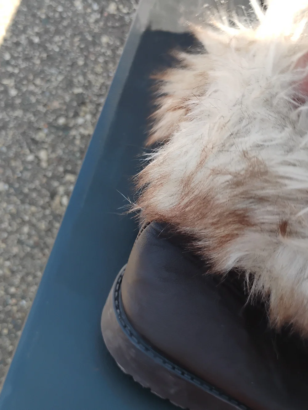 Faux-Fur Trim Brown Winter Slip-On Booties
